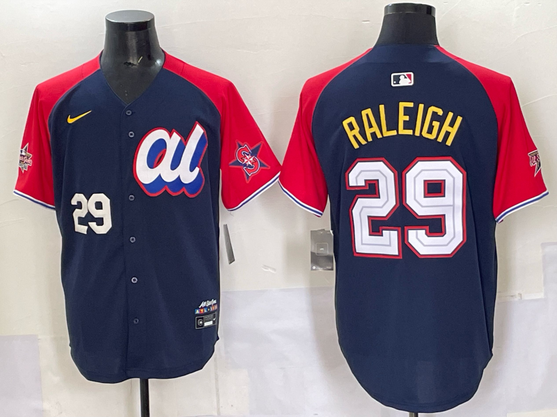 Men Seattle Mariners #29 Raleigh Blue MLB  All star Nike 2025 Jersey style 08